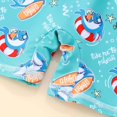 thumbnail image 5 of Boys Swimwear Long Sleeve Rash Guard Print Swimsuits For Baby Toddler Beach Pool Swimming Sun Outfit Summer Bathing Suit, 5 of 6
