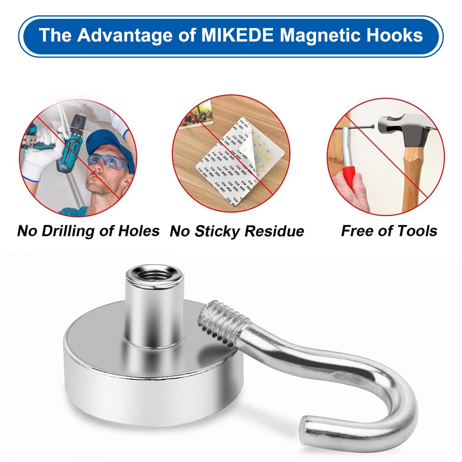 Emlimny Heavy-Duty Magnetic Hooks, 25-Lb Capacity photo 7