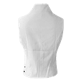 thumbnail image 5 of Duoif Waistcoat Women, Women's V Neck Button up Sleeveless Cardigan Shirt Vest Small Suit Vest Tops for Women White S, 5 of 9