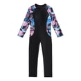 thumbnail image 3 of JIAYUE Girls Swimwear O-Neck Long Sleeve Gradient Floral Print Surfing Diving With Full Leg Coverage Beach Vacation Children Swimsuit, 3 of 9