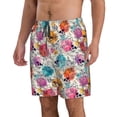 thumbnail image 2 of Balery Skulls and Roses Traje de Baño Estilo Hawaiano para Hombre, Shorts de Secado Rápido con Bolsillos-XX-Large, 2 of 6