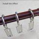 thumbnail image 2 of 50Pcs Four Fork Metal Anti-rust Curtain Tape Hook Curtain Cloth Ring Clamp, 2 of 4
