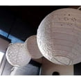 thumbnail image 3 of 2 Pcs Paper Lanterns Paper Lantern Trio Round 6 & 8 & 10 Inch Lace WHITE, 3 of 3