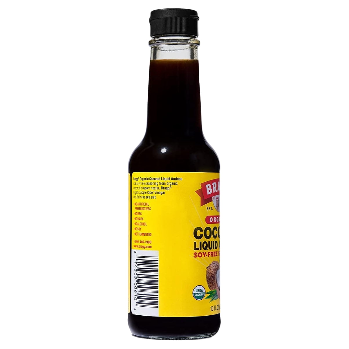 2X - Bragg Organic Coconut Aminos, Soy-Free Seasoning - Vegan, Gluten Free, No Gmo’S, Kosher Certified (10 Ounce)
