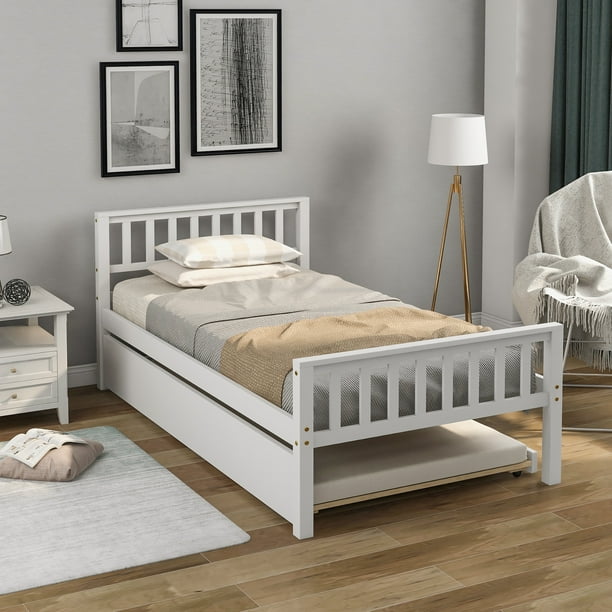 Trundle Twin Bed Frame Casemiol, Twin Bed And Trundle Set
