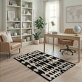 thumbnail image 2 of ODIKA 4'x6' Washable Area Rug Pet Friendly, Non-Shedding Geometric Contemporary Interlocking Arch Abstract Mid Century for Bedroom, Reading Nook, 2 of 7