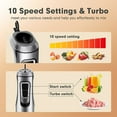 thumbnail image 3 of VIVEFOX Immersion Hand Blender Handheld, 6-in-1 800W 10 Speed Control Multifunctional Electric Stick Blender with Stainless Steel Blades, 3 of 7