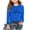 Blue, variant on Bnwani Long Sleeve Toddler Shirts Girls Black Fall Crew Neck Casual Fashion Heart Printed Tops 3-4t