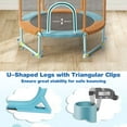 thumbnail image 6 of Gymax 60'' Trampoline for Kids w/ Gymnastic Bar Rings Foamed Handle No Gap Design Blue & Orange, 6 of 9