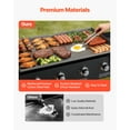 thumbnail image 4 of VEVOR Gas Griddle, 4-Burner Flat Top Grill, 36 inch Grill Plate Foldable Propane Griddle with Wheels, 60000 BTU Outdoor Flat Top Grills for Pan-Frying, Grilling, 4 of 9