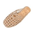 thumbnail image 2 of HOWPAY Summer Sandals Women Non- Flats Mesh Hollow Closed Toe on Slides Casual Comfortable Sandals Summer Beach Slippers Beige 36, 2 of 9