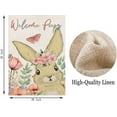 thumbnail image 6 of Welcome Peeps Easter Bunny House Flag 28x40 Inch Double Sided Burlap Large Floral Leaves Rabbit Butterfly Spring Holiday Yard Outdoor Decoration, 6 of 6