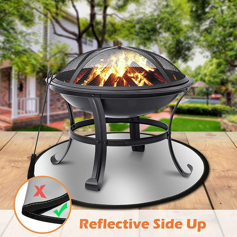 Deck protect fire pit mat & rack new arrivals