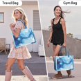 thumbnail image 6 of Large Capacity Tote Bag,Blue Marble Pattern Handbag Fashion Luxury Tote Bag,15.7"x13"x 5.1" Inches,Laptop Compatible, 6 of 6