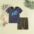 thumbnail image 2 of Gubotare Pajamas for Boys Summer Kids Boys Snug Fit Pajamas Set Short Sleeve & Shorts 2 Piece Pjs Soft Summer Sleepwear for Big Boys Size 7-8 (Navy,7-8 Years), 2 of 6