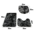 thumbnail image 2 of FloreceBien Alfombra de pelo largo teñida de felpa para inodoro, juego de tres piezas de almohadillas antideslizantes para pies, absorbente para baño, 2 of 5