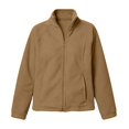thumbnail image 4 of Huyun Womens Fleece Zip Up Jacket Lightweight Stand Collar Long Sleeve Athletic Running Jacket with Pockets Khaki,XL, 4 of 5