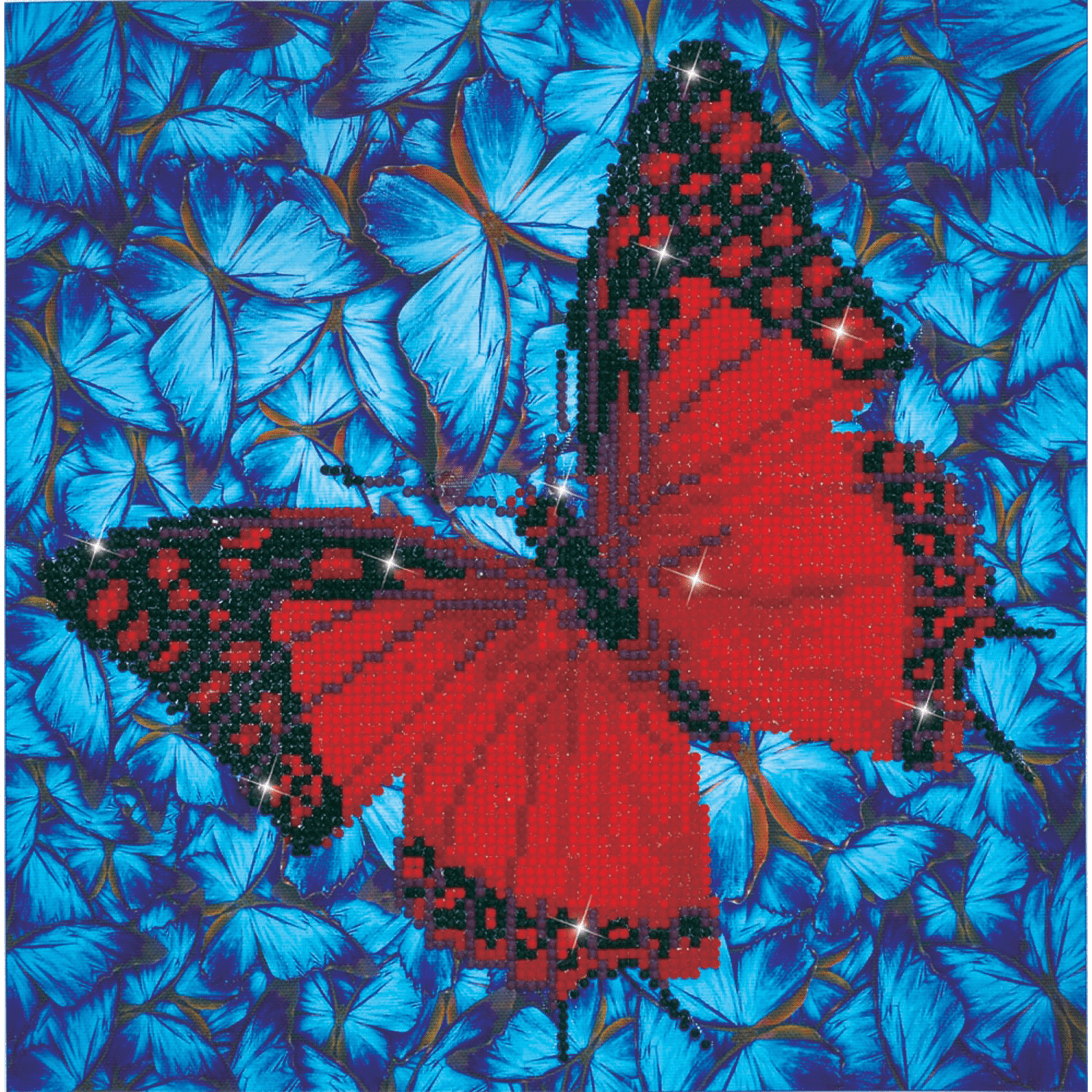 Diamond Dotz Flutterby Red Diamond Painting Kits for Adults - Diamond Art Kits a Relaxing Creative Craft Kit with Dotz Gems 12x12