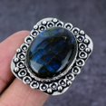 thumbnail image 2 of Natural Labradorite Gemstone Handmade 925 Sterling Silver Jewelry Ring S.6, 2 of 2