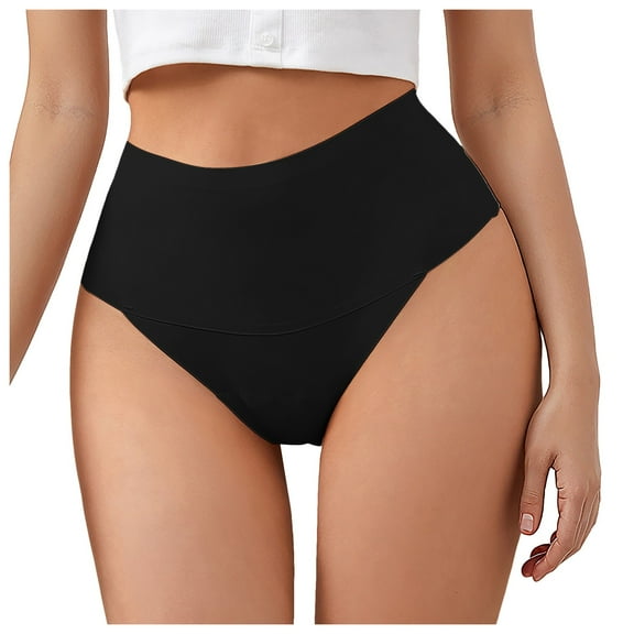 Midwennn Womens High Waisted Thongs Panties Lightweight Soft Stretch High Cut Underwear Women's Panties