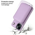 thumbnail image 3 of Wallet Case for iPhone 14, RFID Blocking PU Leather Purse Case with Card Holder, Crossbody Strap Magnetic Handbag Flip Cover with Detachable Zipper Pocket Women For iPhone 14, Purple, 3 of 10