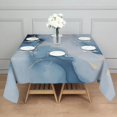 thumbnail image 3 of Blue Gold Marble Pattern Square Tablecloth,Waterproof Square Table Cover,Wipeable Spillproof Washable Table Cover for Home Kitchen Party Decor 42"X42"(107x107cm), 3 of 6