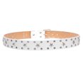 thumbnail image 3 of Snap On Silver Star and Circle Studded Cowhide Leather Belt, 3 of 5