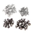 thumbnail image 1 of Abbracc 40 Pieces Flat Round Head Stud Screwback Leather Craft Bag Belt Screw Nail Rivet, 1 of 9