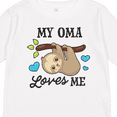 thumbnail image 4 of Inktastic My Oma Loves Me with Sloth and Hearts Boys or Girls Long Sleeve Toddler T-Shirt, 4 of 5