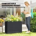 thumbnail image 3 of Outsunny Tall Rectangular Planter Box with Removable Liner, Drainage Holes, PE Wicker Large Planter for Indoor Outdoor Plants, Flowers, Black, 3 of 9