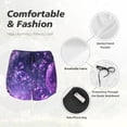 thumbnail image 4 of KLL Purple Bubble Abstract Art Pattern Shorts Women,Athletic Shorts High Waisted Running Shorts Pocket Sporty Short Gym Elastic Workout Shorts-Medium, 4 of 7