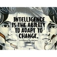 thumbnail image 3 of ArtsyQuotes 14x12 Black Modern Framed Museum Art Print Titled - Stephen Hawking Quote: Adapt to Change, 3 of 5