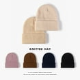 thumbnail image 6 of vnanda Thermal Beanie Hat Unisex Autumn Winter Solid Color Knitting Hat Beamless Thickened Beanie Hat Men Women Warm Hat Fashion Accessories Soft Thermal, 6 of 8