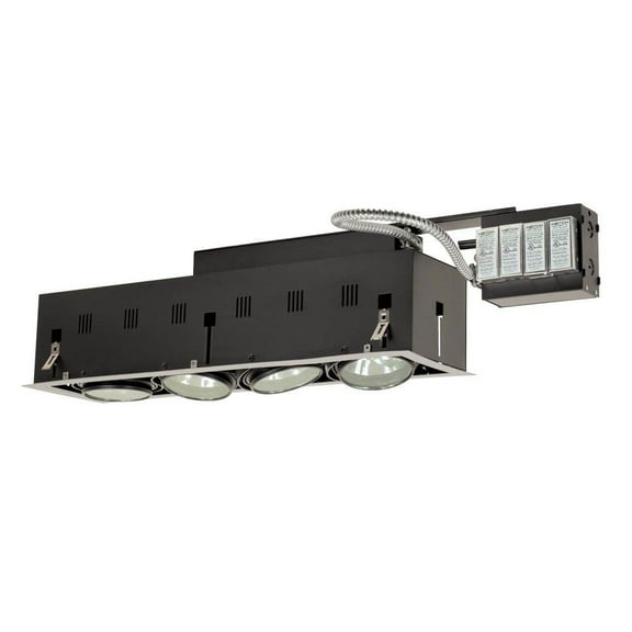 Jesco Lighting MGRA175-4ESB 4 - Light Double Gimbal Linear Recessed Fixture Low Voltage