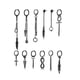 thumbnail image 4 of Juego de pendientes de borlas de metal de Acero inoxidable Nikou 12 piezas Negro, 4 of 12