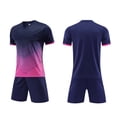thumbnail image 3 of Piuwrlz L Boy Outfit Sets Boys Short Sets Crew Neck Summer T-Shirt and Shorts Set Navy Size L, 3 of 7