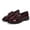Wine, variant on Pennysue Women's Patent Leather Loafers with Decorative Buckle Round Toe Chunky Heel Slip On Casual Dress Shoes for School Work Daily Wear