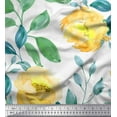 thumbnail image 1 of Soimoi Rayon Crepe Fabric Flower & Leaves Watercolor Decor Fabric Printed Yard 46 Inch Wide, 1 of 3