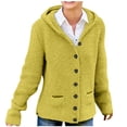 thumbnail image 1 of AherBiu Sweater Jackets for Women Button down Hooded Cardigans Long Sleeve Knitwear Coats, 1 of 6