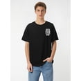 thumbnail image 1 of Men's Short-Sleeved Crew Neck T-Shirt, Casual Top With " It's Never Luck" Letter Print, Summer Tee, 1 of 6