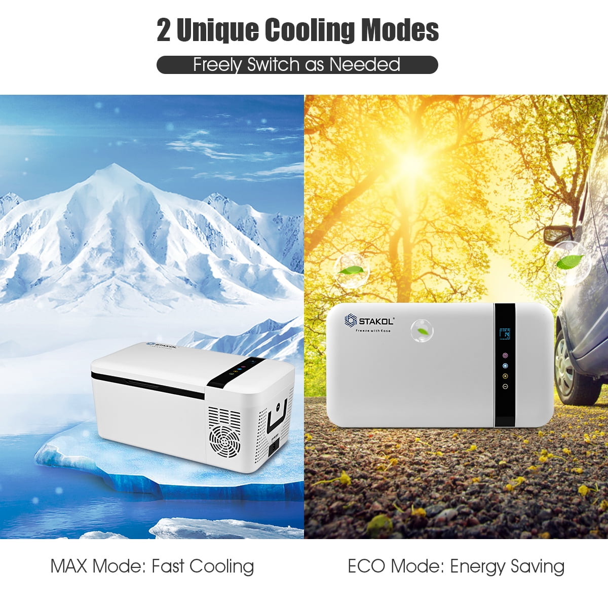 Costway 16 Quart Portable Car Refrigerator Mini Cooler/ Freezer Compressor Camping