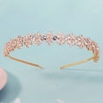 thumbnail image 6 of MIALLO Luxury Gold Flower Crystal Headband, Fashion Marquise Zircon Hairband for Prom, Party and Daily Wear, 6 of 8