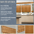 thumbnail image 2 of Natural Woven Top Down Bottom Up Cordless Bamboo Roman Shades for Windows, 53 in. W x 60 in. L, Honey Wheat, 2 of 6