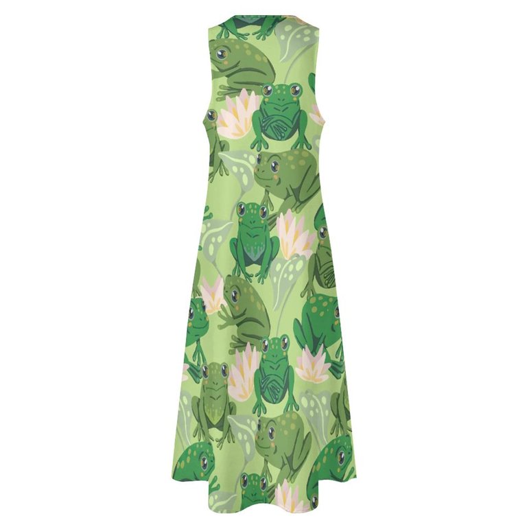 white christmas dresses Colorful Frog Print main image 0