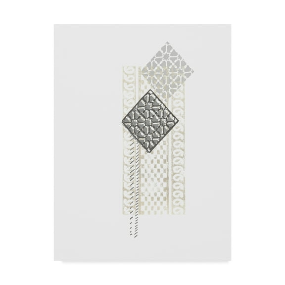 Trademark Fine Art 'Block Print Composition I' Canvas Art by June Erica Vess