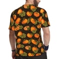 thumbnail image 2 of Wukai Orange Pumpkin Print Men's Short-Sleeved Mesh T-Shirt,Quick-Dry Short Sleeve Workout T-Shirt-, 2 of 8