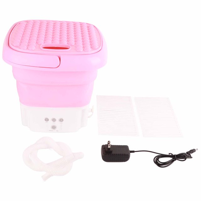 Lavadora portátil con 3 modos de limpieza profunda, lavado y centrifugado semiautomáticos, enchufe estadounidense compacto, compatibilidad de 110-240 V