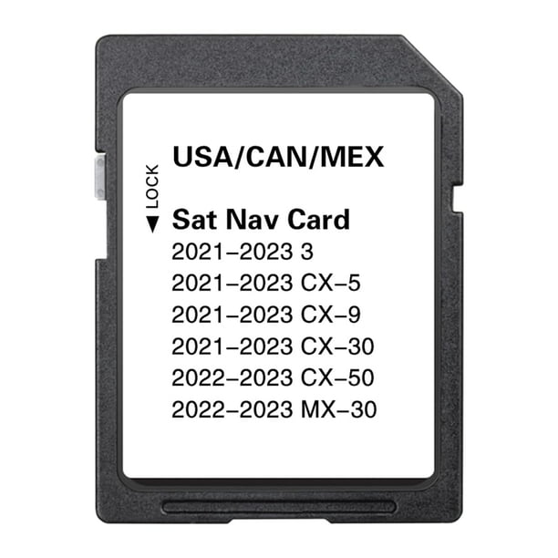 Tarjeta SD de navegación GPS TD2K-66-EZ1 Compatible con 2021-2023 3 / CX5 / CX9 / CX30, 2022-2023 MX30 / CX50, mapas USA/CAN/MEX