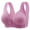 Purple, variant on Women's Front Button Closure Lace Bra Supportive Comfort Wireless Bralette For Everyday Wear, Red, Size 36