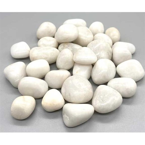 White Agate Tumbled Stones - 1 lb - Calming & Grounding Crystals